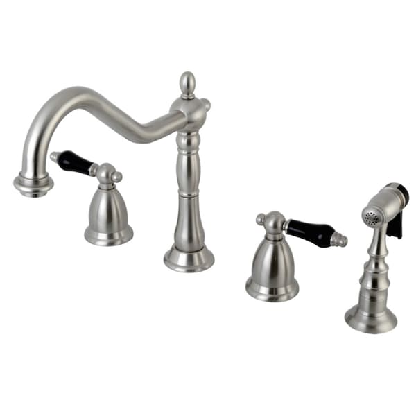 KS1798PKLBS Widespread Kitchen Faucet, Brushed Nickel